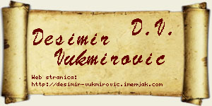 Desimir Vukmirović vizit kartica